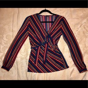 Ann Taylor front tie blouse